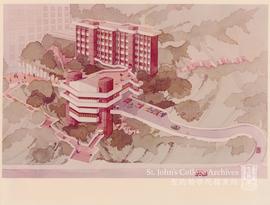 Architect's Impression of the College Extention (Revised Plan—Small), 1970s