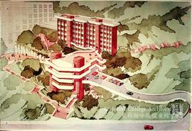 Architect's Impression of the College Extention (Revised Plan—Large), 1970s